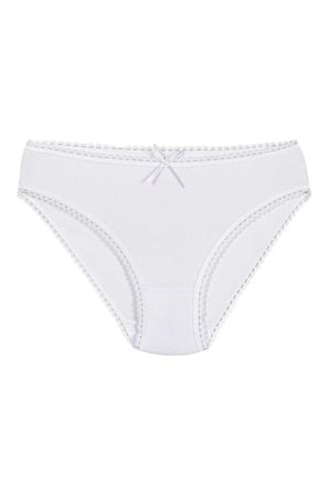 6 Adet Yıldız Kadın Modal Dantelli Bikini Külot Beyaz 3900