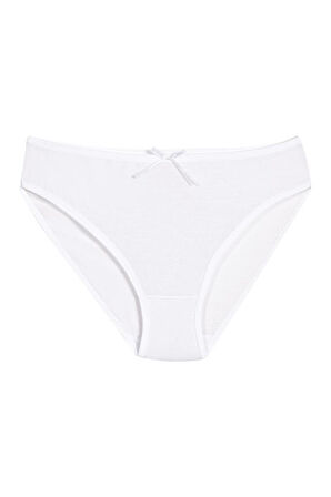 6 Adet Yıldız Bayan Bambu Bikini Külot Beyaz 3910