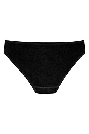 6 Adet Yıldız Kadın Bambu Bikini Külot Siyah 3911