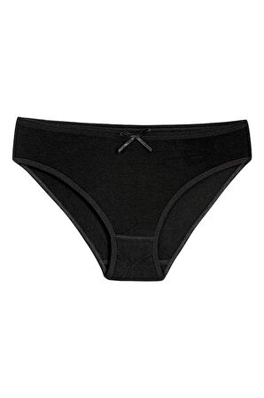 6 Adet Yıldız Bayan Bambu Bikini Külot Siyah 3911