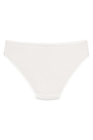 6 Adet Yıldız Bayan Bambu Bikini Külot Ekru 3912