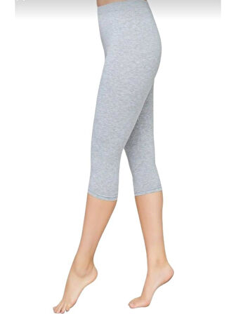 Kota Kadın Düz Kapri Tayt Dizaltı Tayt 4005