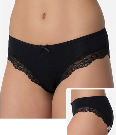 6 Adet İmer Bayan Dantelli Modal Slip Bikini Külot 4236