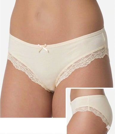 6 Adet İmer Bayan Dantelli Modal Slip Bikini Külot 4236