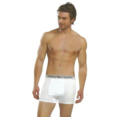 12 li Paket Seher Yıldızı Erkek Likralı Boxer Pamuklu