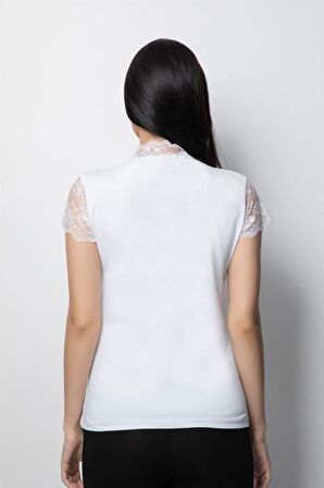Özlem Kadın Dantelli Boğazlı Atlet 404
