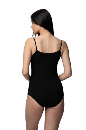 Özlem Kadın Yanı Dantelli İp Askılı Kancalı Çıtçıtlı Body 312