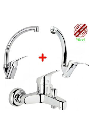 Yücel Gold Serisi 3'lü Set (Banyo-Lavabo-Evye)