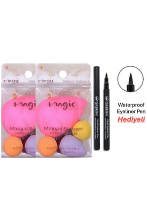 Yumurta Sünger 4'lü x 2 Adet - Waterproof Eyeliner Hediyeli