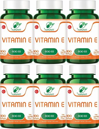Yurdavit Vitamin E Vitamini 400 IU 6x100 Softgel 