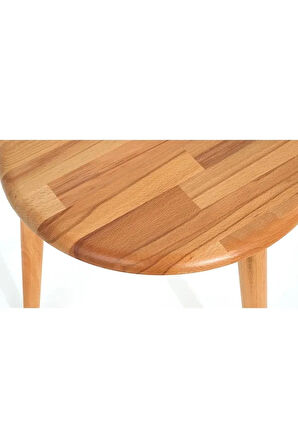 Fawdecor Yuvarlak Masif Doğal Tekli, 2'li, 3'lü Zigon Sehpa Set, Modern Masif Yan Sehpa Tekli