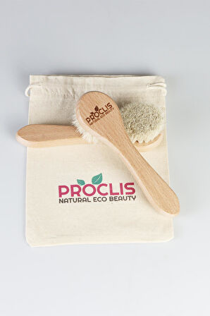 Proclis %100 Doğal Keçi Kılı Yüz Bakım Fırçası, Yüz Bakım Fırçası 1 Adet İsim Yazdırılabilir