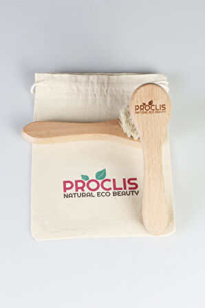 Proclis %100 Doğal Keçi Kılı Yüz Bakım Fırçası, Yüz Bakım Fırçası 1 Adet İsim Yazdırılabilir