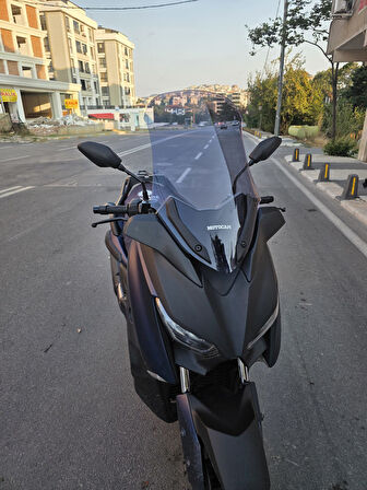 MOTOCAM Yamaha Xmax 250 Siperlik Ön Cam 2018-2022 Model 65cm Füme Renkli 4mm UZUN CAM