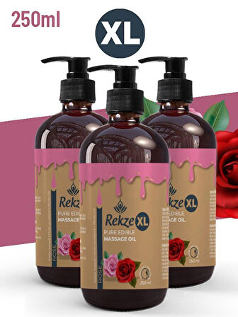 Rekze 3 Adet Masaj Yagı Büyük Boy Erotik Aromalı Etkili Vücut Aromaterapi Masaj Yağı 250 ml 