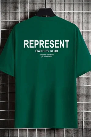 Unisex Represent Baskılı T-shirt