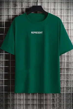 Unisex Represent Baskılı T-shirt
