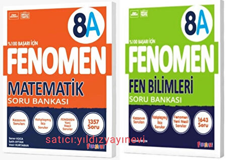 fenomen okul yayınları 8.sınıf A matematik ve fen bilimleri fenomen soru bankası