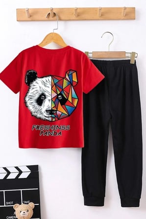 Çocuk Panda Alt - Üst Eşofman Takımı