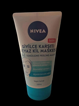 NIVEA Sivilce Karşıtı 3'ü 1 Arada Beyaz Kil Maskesi 150 Ml