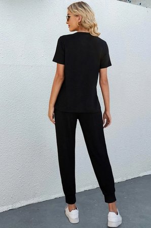Unisex Aloha Baskılı 2'li Eşofman Takımı