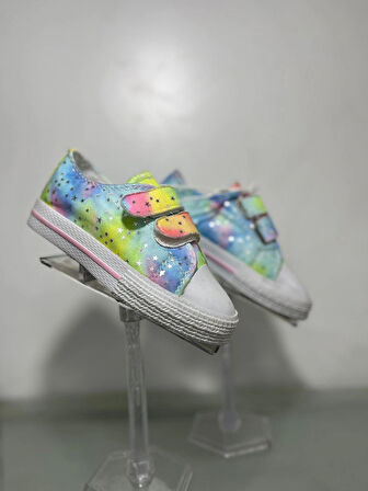KIZ ÇOCUK KENDİNDEN DESENLİ SNEAKER 