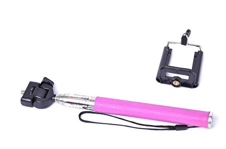 Monopod Z07-1 Selfie Çubuğu Pembe