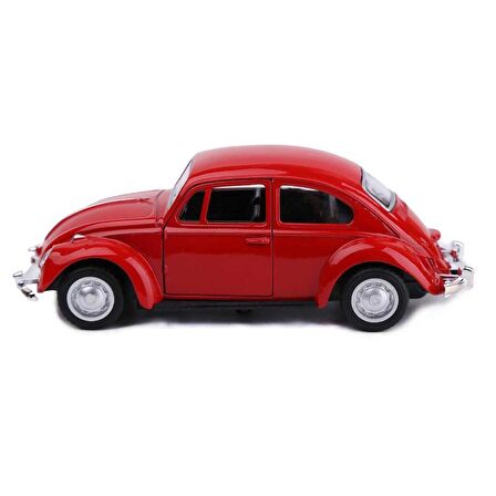 Kırmızı Metal Beetle Nostaljik Vosvos Açılır Kapılı 12 Cm Çek Bırak Diecast Araba Dekor