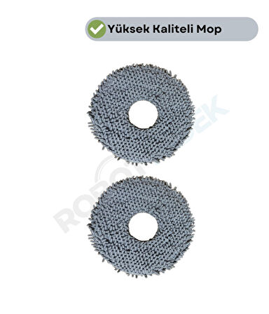 Roborock Saros Z70 Uyumlu 2 Adet Mikrofiber Mop Bez