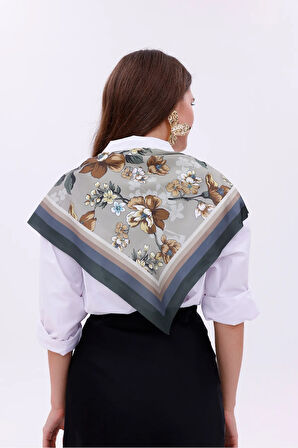 Zarif Yasemin Model Fular Bandana Şal Estascarf 70x70 Cm