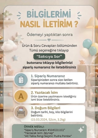 Kişiye Özel İsimli Bebek Odası Dekoru / Yenidoğan Hediyesi