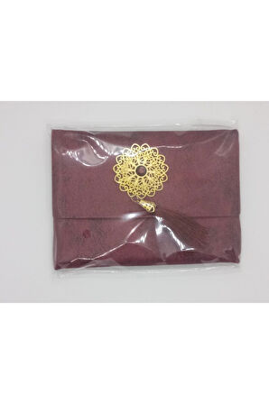 Lüks Çantalı Kadife Kaplı Yasin ( Bordo )