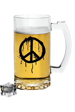 Barış Sembollü Bira Bardağı - Bira Bardak