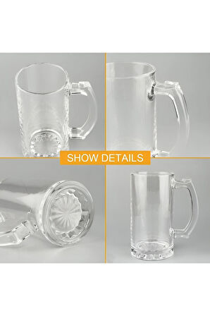 Rock Baskılı Bira Bardağı - Bira Bardağı