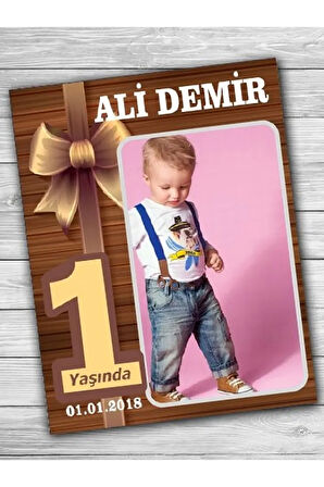 Kişiye Özel Magnet - Dikdörtgen Magnet - Ahşap Magnet ( 10 Adet )
