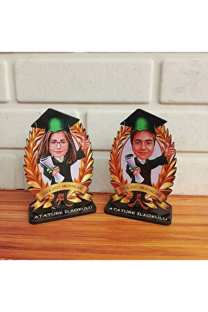 24 Adet Kişiye Özel Mezuniyet Biblosu - Karikatür Mezuniyet Biblosu - Öğrenci Biblosu ( 24 Adet )