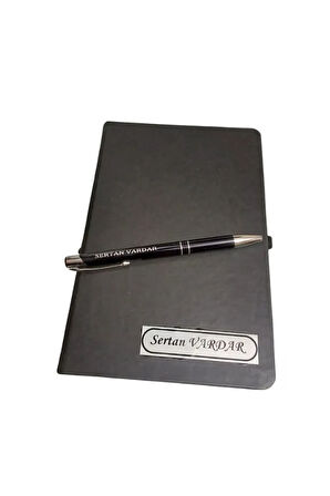 Kişiye Özel Tarihsiz Ajanda ve Tükenmez Kalem - İsim Yazılı Ajanda ve İsim Yazılı Kalem