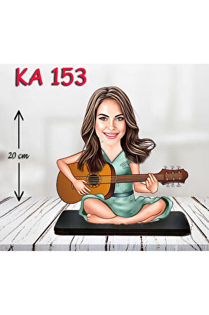 Kişiye Özel Ahşap Biblo - Kadın Karikatür Biblo - Kadın Biblo 30