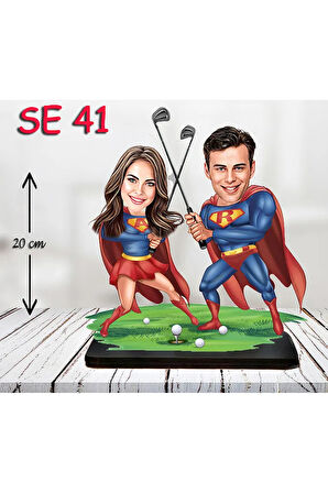 Kişiye Özel Ahşap Biblo - Kahraman Çift Biblosu