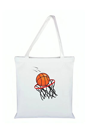 Basketbol Baskılı Bez Çanta - Basketbollu Çanta