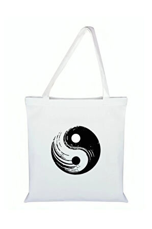 Ying Yang Baskılı Çanta - Sembollü Çanta