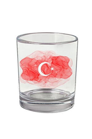 Türk Bayraklı Viski Bardağı - Türk Bayraklı Bardak