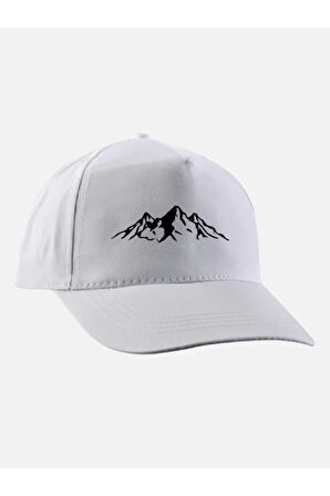 Dağ Baskılı Şapka - Dağ Model Şapka