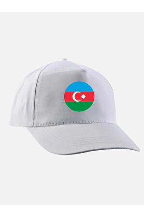 Azerbaycan Baskılı Şapka - Azerbaycan Bayraklı Şapka