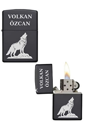 Kişiye Özel Kurt Model Metal Çakmak