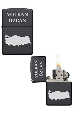 Kişiye Özel Türkiye Haritalı Metal Çakmak