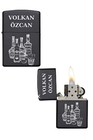 Kişiye Özel Alkol Baskılı Metal Çakmak