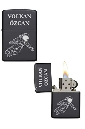 Kişiye Özel Astronot Baskılı Metal Çakmak