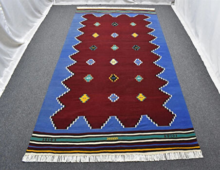 Zehra Abla Halı El Dokuma Otantik Bodrum Muğla Yörük Yün Kilim 4876