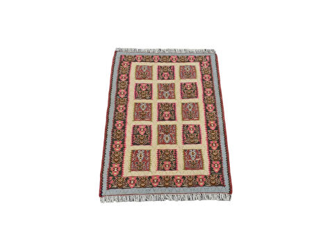 Zehra Abla Halı El Dokuma Otantik Pastel Naif İran Sine Yün Kilim 4893